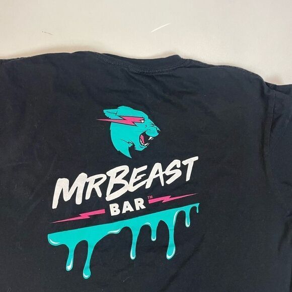 MrBeast Feastables Feast Like A Beast Graphic T-shirt Men Large Black - Picture 4 of 6